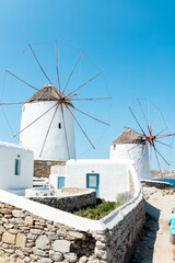Windmills on Mykonos Island