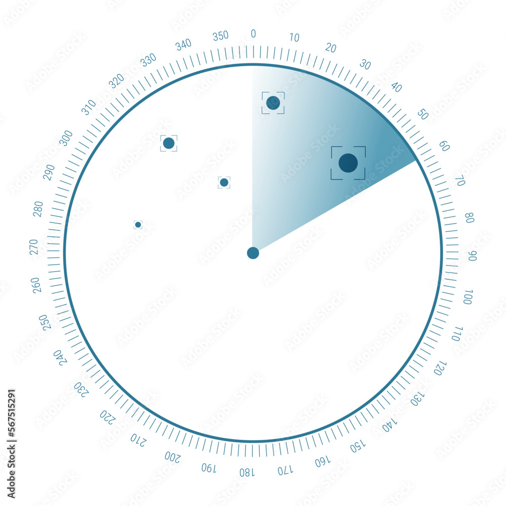 Poster radar screen background. vector sonar illustration. military scan system.