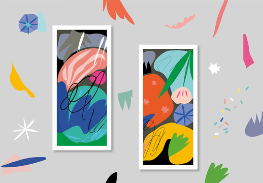 Abstract Creative Cards Layout