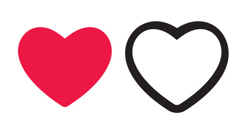 Heart heart collection, love symbol icon set illustrations, love symbol vector.