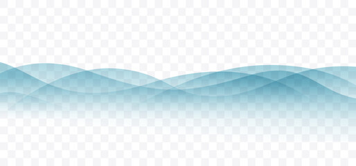 Smooth wave pattern. Transparent water wave background. Vector illustration