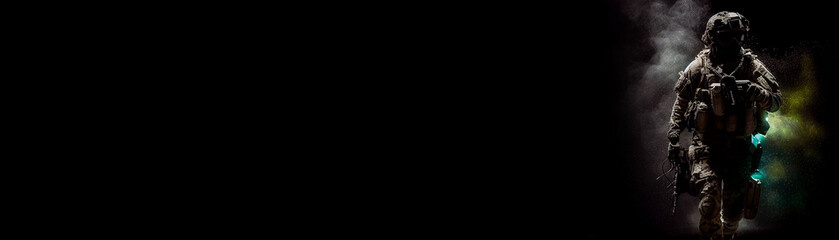 Fototapeta premium Special forces soldier created with Generative Ai