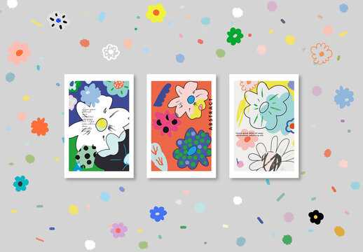 Floral Creative Cards Layout