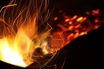 fire in the dark