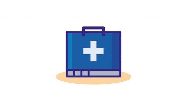 medical kit with cross animation