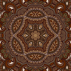 Mandala_Seamless pattern. Vintage decorative elements. Hand drawn background. Islam, Arabic, Indian, ottoman motifs. Perfect for printing on fabric or paper.
