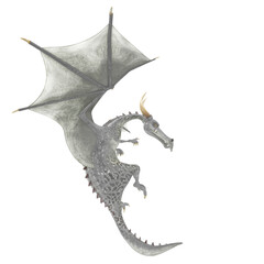 green dragon cartoon in a white background