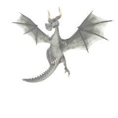 green dragon cartoon in a white background
