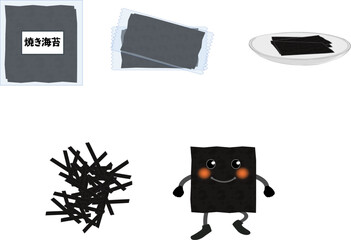 海苔のイラストセット1