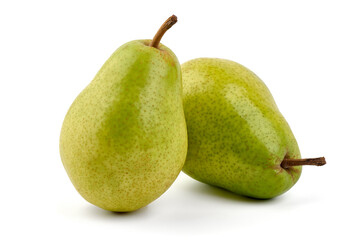 Juicy fresh ripe Williams pears, isolated on a white background.