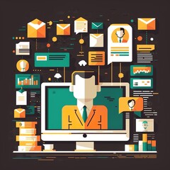 set of e-mail icons for web design