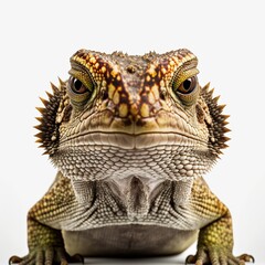 Fototapeta premium close up portrait of a lizard - generative AI