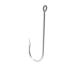 Fish hook on transparent background