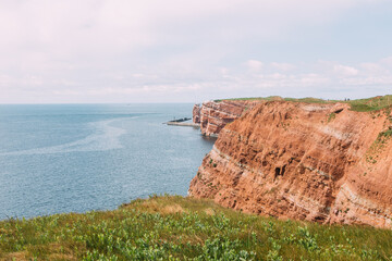 Beautiful coast of Island Helgoland in North Sea Germany