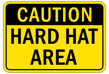 Protective equipment sign hard hat area