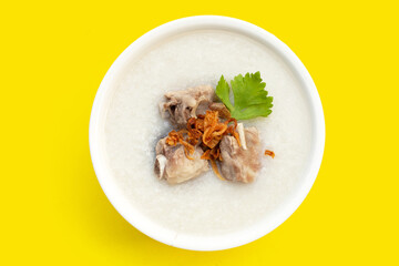 Rice porridge boiled with pork ribs