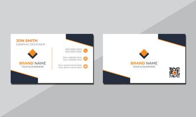 Creative minimal unique business card design, Double-sided professional business card design. 