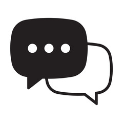 Chat icon vector isolated element. Talk bubble speech sign. Blank bubble vector icons. Message vector icon.