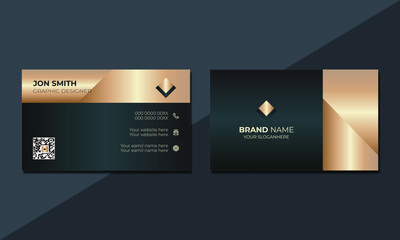 Creative minimal unique business card design, Double-sided luxury professional business card design template.