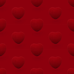 Lovely Red Heart Design pattern tile background for Valentine's Day