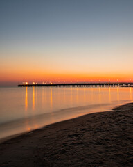 Obraz premium Long exposure shot of Palanga bridge, baltic sea, Lithuania
