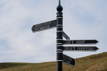 Cliffs of Moher guide sign