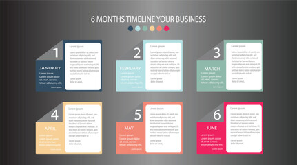 6 step infographic for business plan