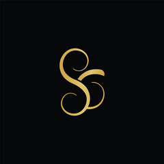 Obraz premium sg letter logo, beauty brand