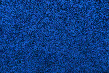 Texture of blue fluffy fabric as background
