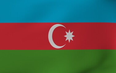 Flag in the wind - Azerbaijan 