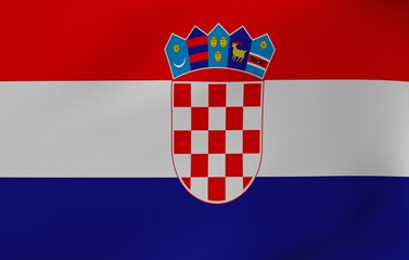 Flag in the wind - Croatia 