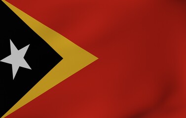 Flag in the wind - East Timor 