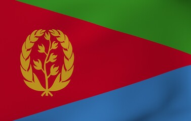 Fototapeta premium Flag in the wind - Eritrea 