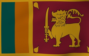 Flag in the wind - Sri Lanka 