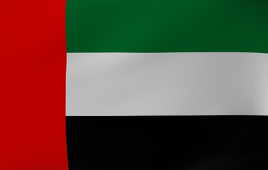 Flag in the wind - The United Arab Emirates 