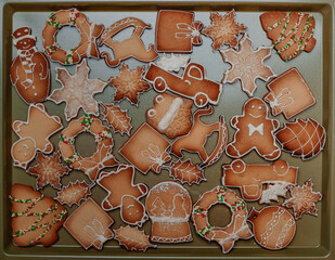 Baking different Christmas cookies for Christmas
