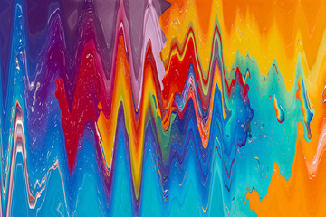 Rainbow abstract background, psychedelic pattern. Beautiful zigzags