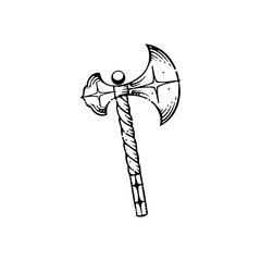 ax weapon concept vector illustration