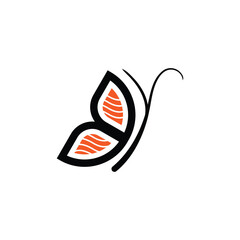 butterfly sushi logo