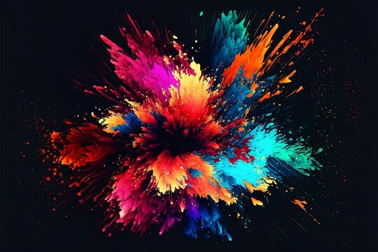 A beatiful abstrack color explosion background