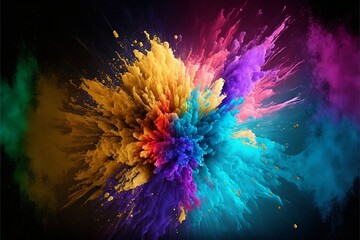 A beatiful abstrack color explosion background