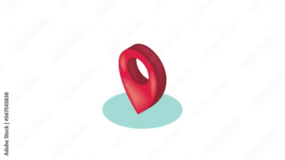 Poster pin pointer location mark animation