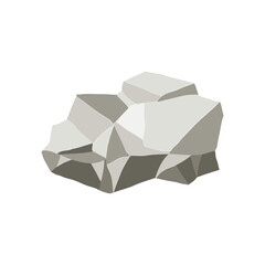 Rock boulder. Natural shape stone. vector illustration