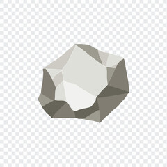 Rock boulder. Natural shape stone. vector illustration