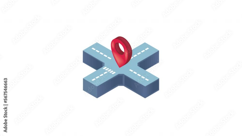 Poster pin pointer location in the road