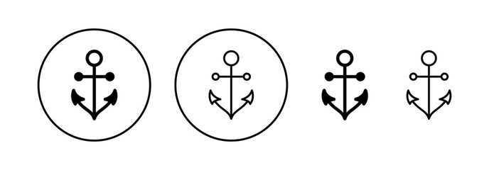 Anchor icon vector for web and mobile app. Anchor sign and symbol. Anchor marine icon.