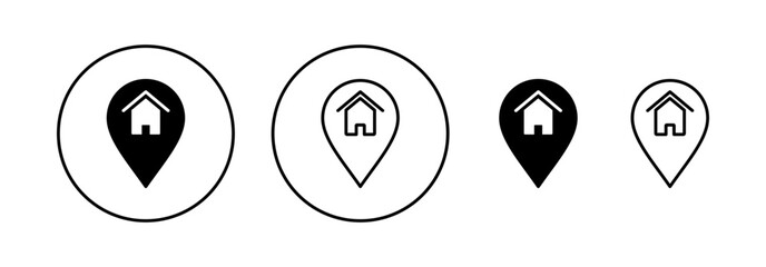 Address icon vector for web and mobile app. home location sign and symbol. pinpoint