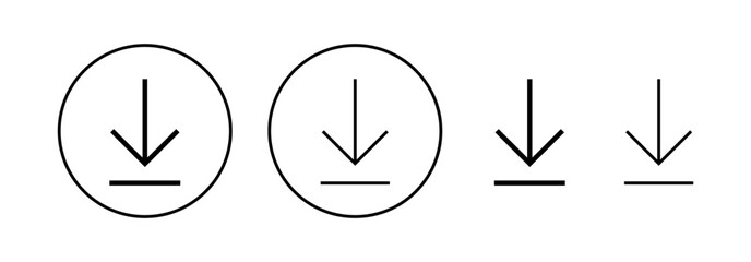 Download icon vector for web and mobile app. Download sign and symbol