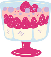 Berry trifle illustration