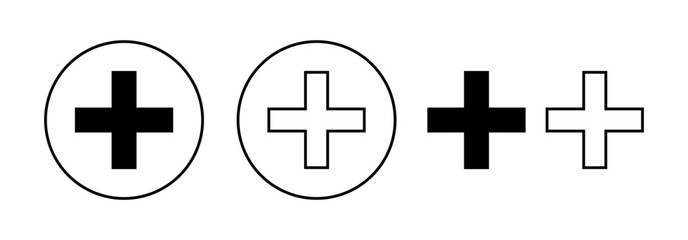 Plus Icon vector for web and mobile app. Add plus sign and symbol